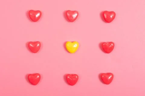 Candy on pink background Stock Photos