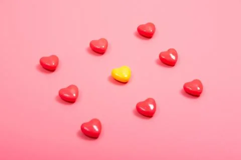 Candy on pink background Stock Photos