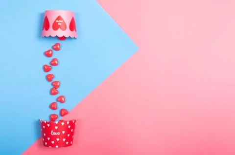 Candy on pink background Foto stock
