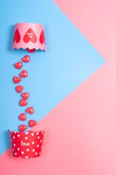 Candy on pink background Foto stock