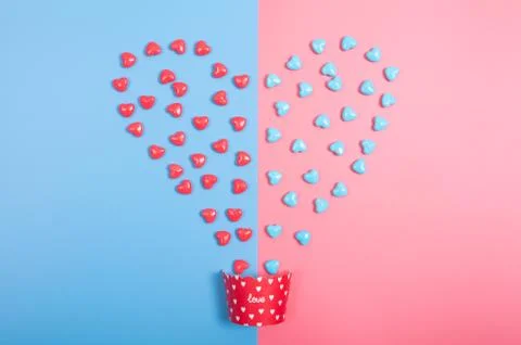 Candy on pink background Stock Photos