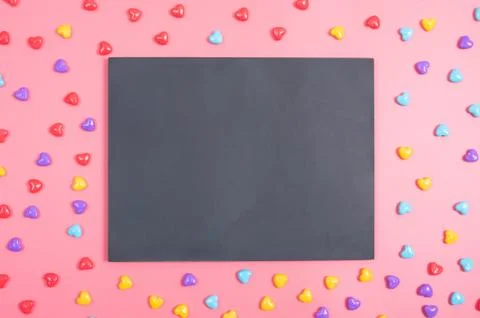 Candy on pink background Stock Photos