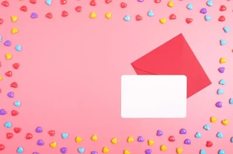 Candy on pink background Stock Photos