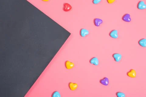 Candy on pink background Foto stock