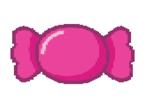 Candy pixel art Illustrazione stock