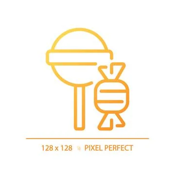 Candy pixel perfect gradient linear vector icon Illustrazione stock