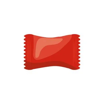 Candy plastic wrapping mock-up isolated, sweets and food concept Stock Illustration