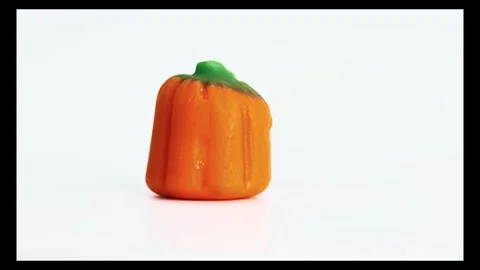 Candy Pumpkin one rotating LtoR Stock Footage 316798070