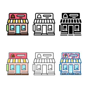 Candy range store color icon vector Illustrazione stock