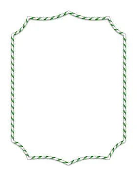 Candy realistic frame on transparent background. Christmas frame for card Stock Illustration