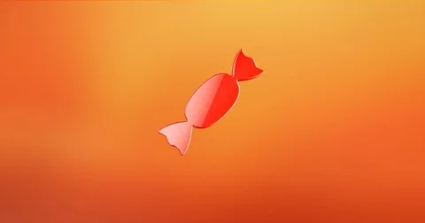 Candy Red 3d Icon Stock Footage 74314171