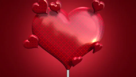 Candy red heart and dots pattern Stock Footage 168776983
