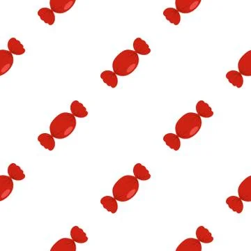 Candy in red wrap pattern seamless Illustrazione stock