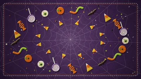 Candy Ring Halloween Stop Motion Background Image Stock Illustration