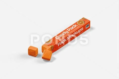 Candy Roll Pack Mockup PSD Template
