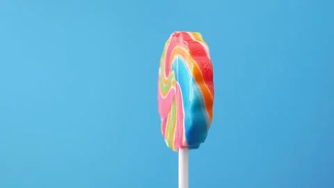 Candy rotation blue background2 Video stock 212921290