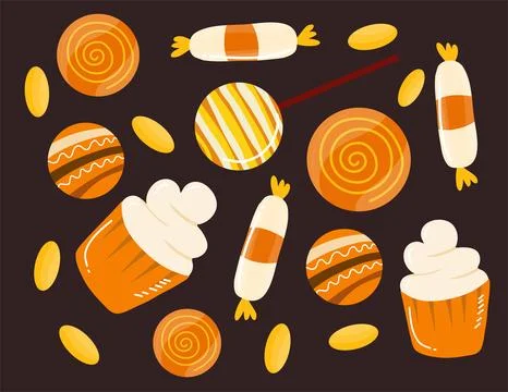 Candy set vector bundle for sweet candy bundle set vector Stock Illustration