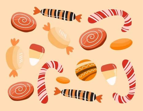Candy set vector bundle for sweet candy bundle set vector Stock Illustration