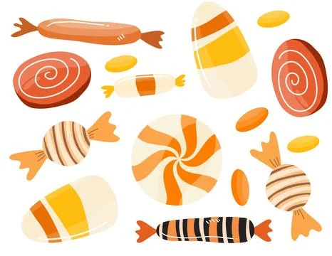 Candy set vector bundle for sweet candy bundle set vector Stock Illustration