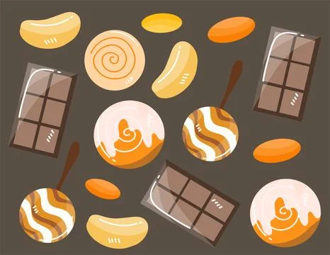 Candy set vector bundle for sweet candy bundle set vector Stock Illustration