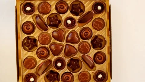 Candy set.Dark chocolate candy. Dark chocolate truffles set. Natural chocolates Stock Footage 152019896