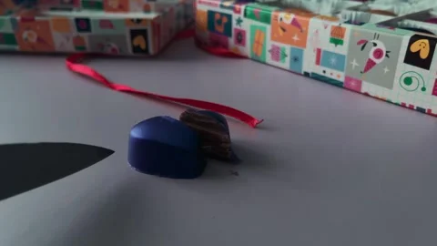 Candy in the shape of a heart in a section. Valentine's Day Gift Stock Footage 256449637