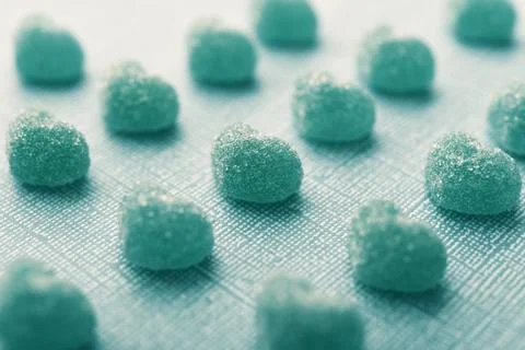 Candy in shape of hearts Stock Photos
