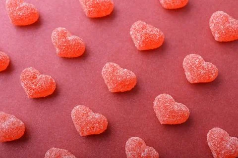 Candy in shape of hearts Stock Photos