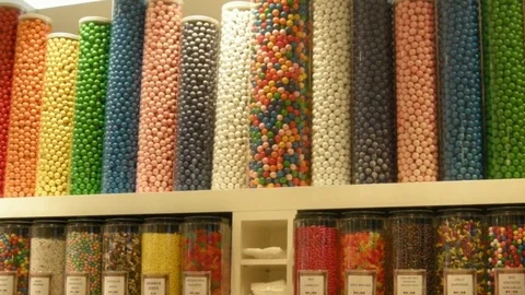 Candy shop dolly shot Stock Footage 75347599