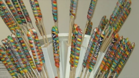 Candy shop dolly shot Stock Footage 75347642
