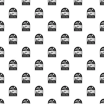 Candy shop icon repeating seamless background pattern イラスト素材