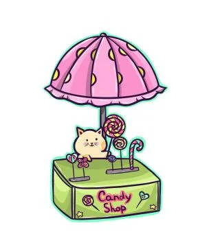 Candy shop Stock Illustration