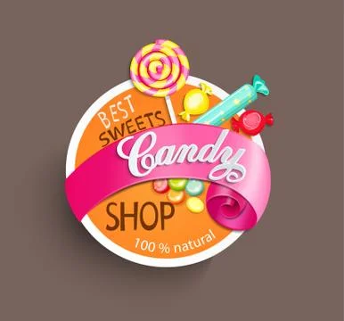 Candy shop label. Stock-Illustration