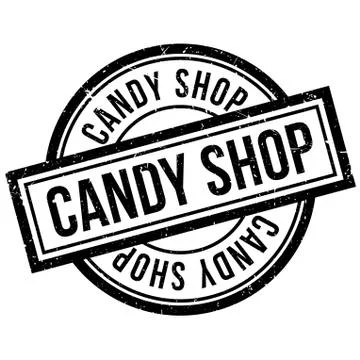 Candy Shop rubber stamp Stock Illustration