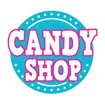 Candy shop stamp Stock Illustration