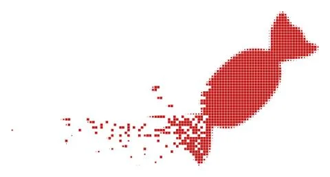 Candy Shredded Pixel Icon 스톡 일러스트