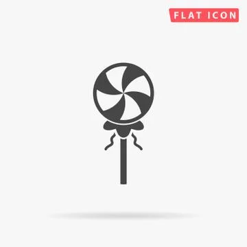 Candy simple flat icon Stock Illustration