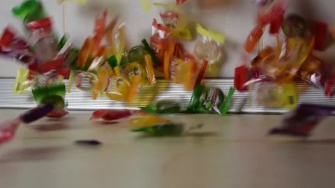 Candy sliding Stock Footage 141214997