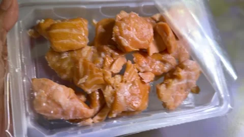 Candy Smoked Salmon Bites Video stock 329265178