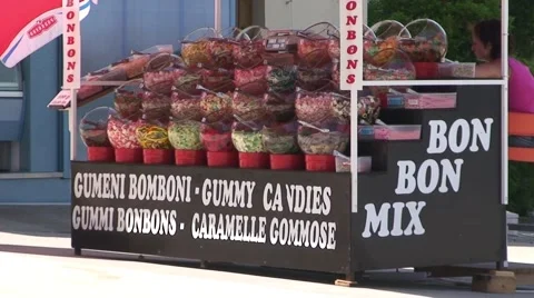Candy Stall Stock Footage 1060058
