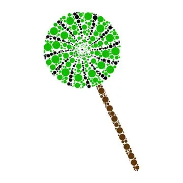 Candy stick dot icon isolated on white background Stock Illustration