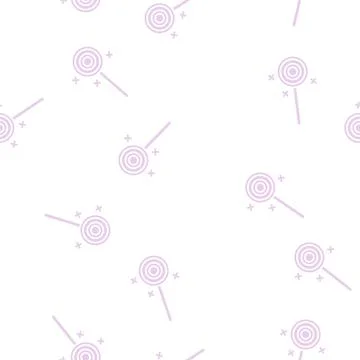 Candy on stick glyph seamless pattern Stock Illustration