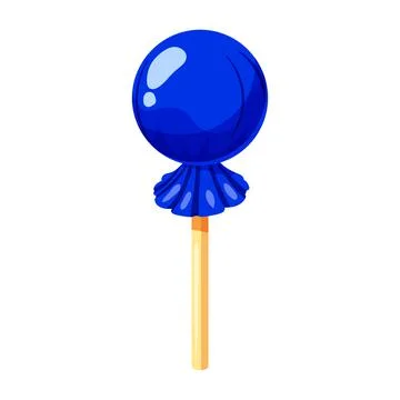 Candy on a stick isometric 3d sweet. Lollipop caramel vector Stock Illustration