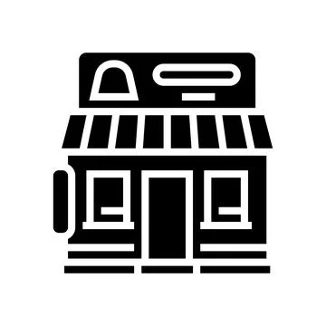 Candy store glyph icon vector illustration Stock Illustration