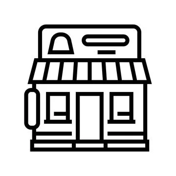 Candy store line icon vector illustration Stock Illustration