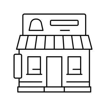 Candy store line icon vector illustration Stock Illustration
