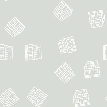 Candy store line seamless pattern Illustrazione stock