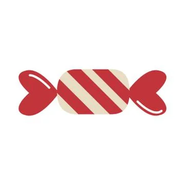 Candy stripes wrap cartoon flat icon Stock Illustration