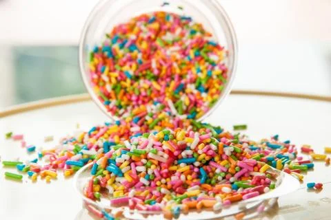 Candy sugar sprinkles Stock Photos