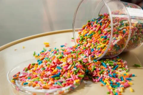 Candy sugar sprinkles Foto stock